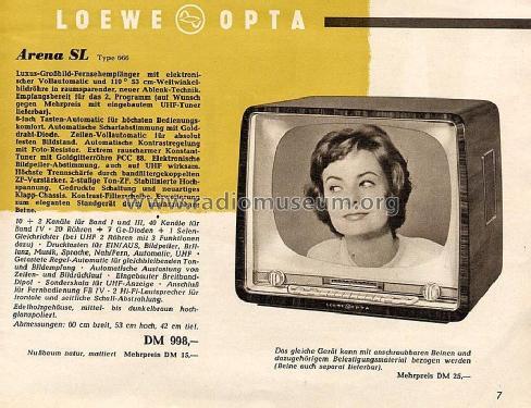 Arena SL666; Loewe-Opta; (ID = 1754499) Televisión