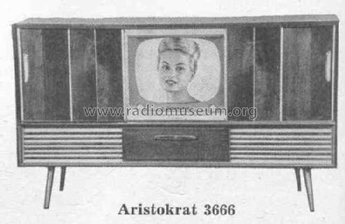 Aristokrat 3666; Loewe-Opta; (ID = 379873) TV Radio