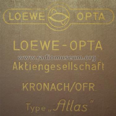 Atlas 9852W; Loewe-Opta; (ID = 1536154) Radio