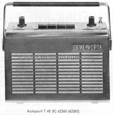 Autoport T40K 62 365; Loewe-Opta; (ID = 36319) Radio