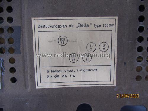 Bella 236GW; Loewe-Opta; (ID = 2515605) Radio