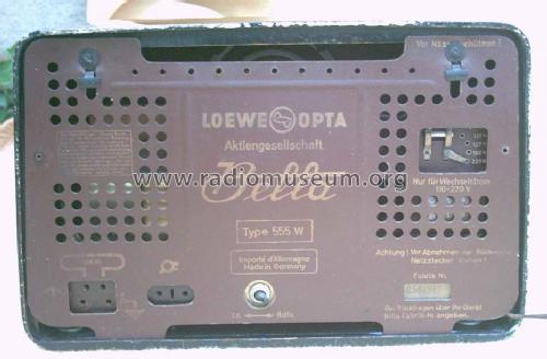 Bella 555W; Loewe-Opta; (ID = 111651) Radio