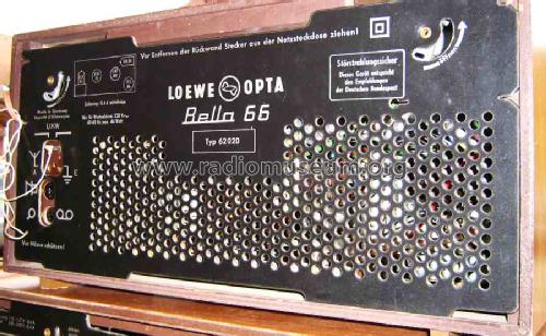 Bella 66 62 020; Loewe-Opta; (ID = 509027) Radio