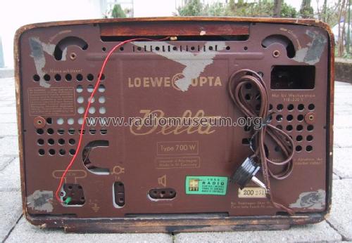 Bella 700W; Loewe-Opta; (ID = 83382) Radio