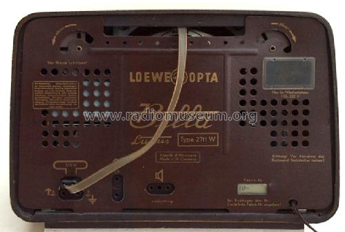 Bella-Luxus 2711W; Loewe-Opta; (ID = 29310) Radio