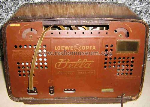 Bella-Luxus 2711W; Loewe-Opta; (ID = 467466) Radio
