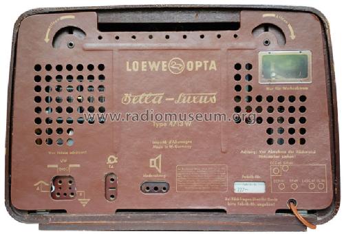 Bella-Luxus 4713W; Loewe-Opta; (ID = 615911) Radio