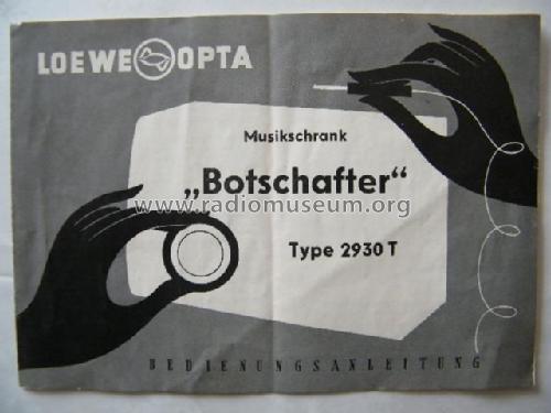 Botschafter 2930T; Loewe-Opta; (ID = 1813125) Radio