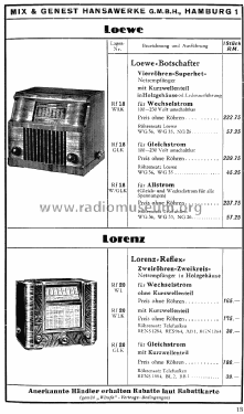 Botschafter W; Loewe-Opta; (ID = 1580066) Radio