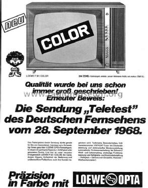 Color F921 14075; Loewe-Opta; (ID = 202910) Television