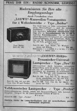 Dyn 83; Loewe-Opta; (ID = 1504283) Speaker-P
