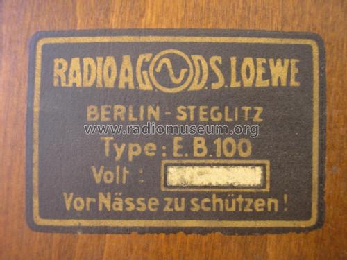 EB100W; Loewe-Opta; (ID = 2120916) Radio