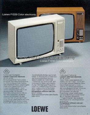 F1230 Color electronic 52441; Loewe-Opta; (ID = 1754142) Televisore
