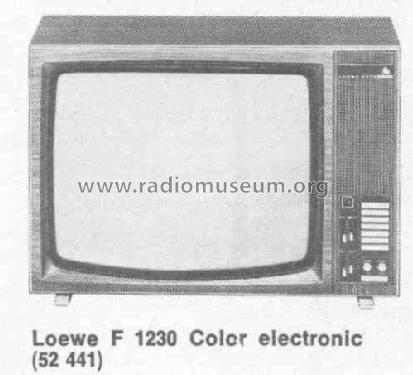 F1230 Color electronic 52441; Loewe-Opta; (ID = 381010) Television