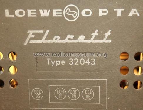 Florett 32043W; Loewe-Opta; (ID = 2184427) Radio