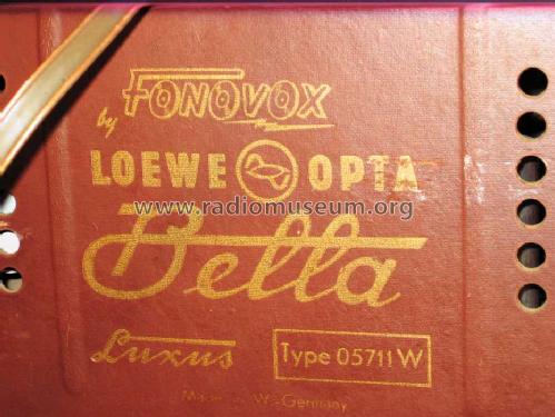 Fonovox Bella-Luxus 05711W; Loewe-Opta; (ID = 1049517) Radio