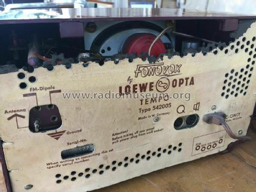 Fonovox Tempo Type 542005; Loewe-Opta; (ID = 2541674) Radio