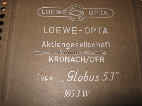 Globus 53 1853W; Loewe-Opta; (ID = 1435841) Radio