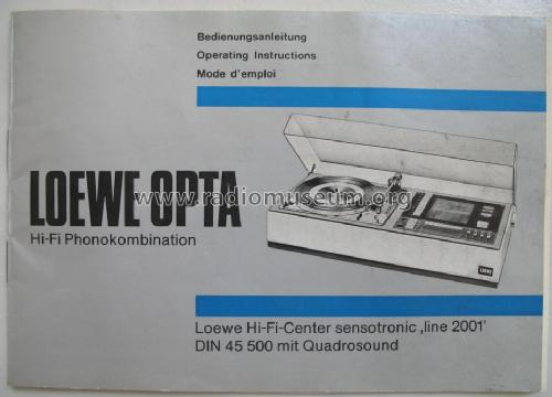 HiFi-Center sensotron. line 2001 53280; Loewe-Opta; (ID = 1264016) Radio