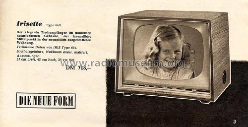 Irisette 660; Loewe-Opta; (ID = 1754298) Television