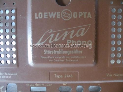 Luna-Phono 2743W; Loewe-Opta; (ID = 2404985) Radio