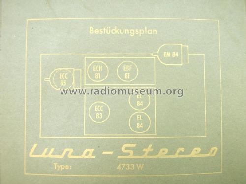 Luna Stereo 4733 W; Loewe-Opta; (ID = 2054830) Radio