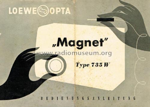 Magnet 735W; Loewe-Opta; (ID = 1829499) Radio