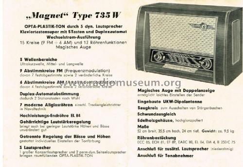 Magnet 735W; Loewe-Opta; (ID = 1829501) Radio