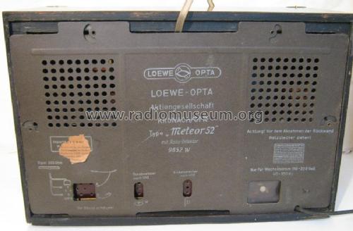 Meteor 52 9652W; Loewe-Opta; (ID = 2600424) Radio