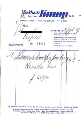 Novella 82002; Loewe-Opta; (ID = 2782827) Radio