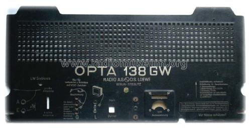 Opta 138GW; Loewe-Opta; (ID = 447043) Radio