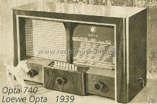 Opta 740W mit Stationstasten ; Loewe-Opta; (ID = 376) Radio