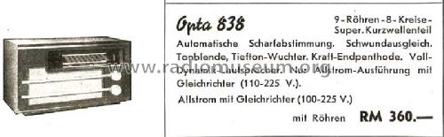 Opta 838GW; Loewe-Opta; (ID = 1387398) Radio