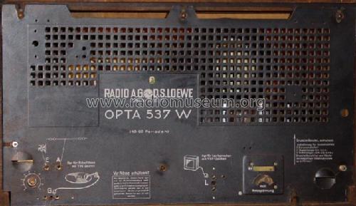 Opta 'Schlittschuh' 537W; Loewe-Opta; (ID = 4050) Radio