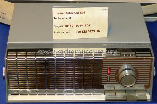 Optacord 408; Loewe-Opta; (ID = 2222218) Sonido-V