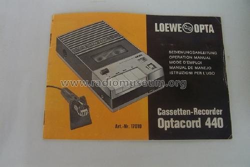 Optacord 440; Loewe-Opta; (ID = 778403) R-Player