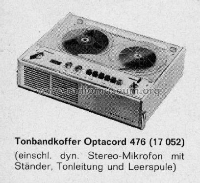 Optacord 476; Loewe-Opta; (ID = 201184) Ton-Bild