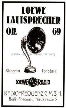 Trichterlautsprecher OR69; Loewe-Opta; (ID = 638461) Speaker-P