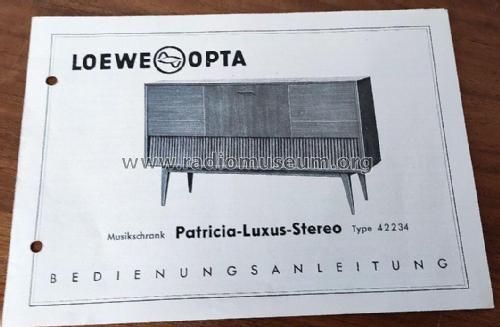 Patricia-Luxus-Stereo 42 234 Ch= 42837; Loewe-Opta; (ID = 2930487) Radio