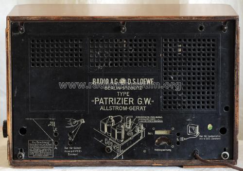 Patrizier GW; Loewe-Opta; (ID = 2627046) Radio