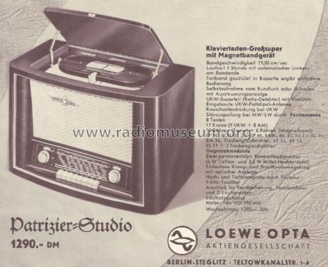 Patrizier-Studio 4754W; Loewe-Opta; (ID = 1444129) Radio