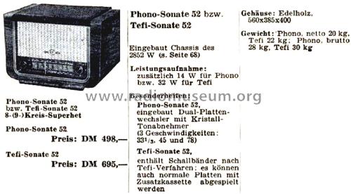 Phono-Sonate 52; Loewe-Opta; (ID = 2797989) Radio