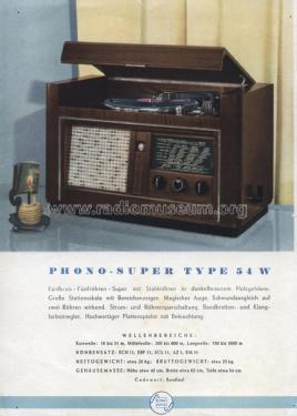 Löwe-Opta Phono-Super 54W; Loewe-Opta; (ID = 2250551) Radio