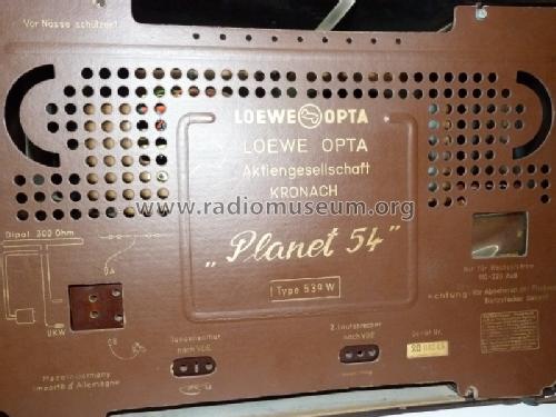 Planet 54 539W ; Loewe-Opta; (ID = 1618328) Radio