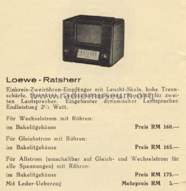 Ratsherr G; Loewe-Opta; (ID = 1340791) Radio