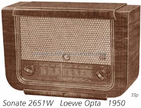 Sonate 2651W; Loewe-Opta; (ID = 707933) Radio
