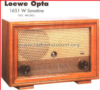 Sonatine 1651W; Loewe-Opta; (ID = 27040) Radio