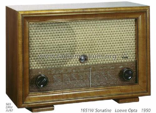 Sonatine 1651W; Loewe-Opta; (ID = 386) Radio