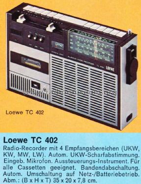 TC402 55201; Loewe-Opta; (ID = 1290939) Radio