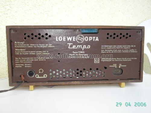 Tempo 92005; Loewe-Opta; (ID = 208757) Radio